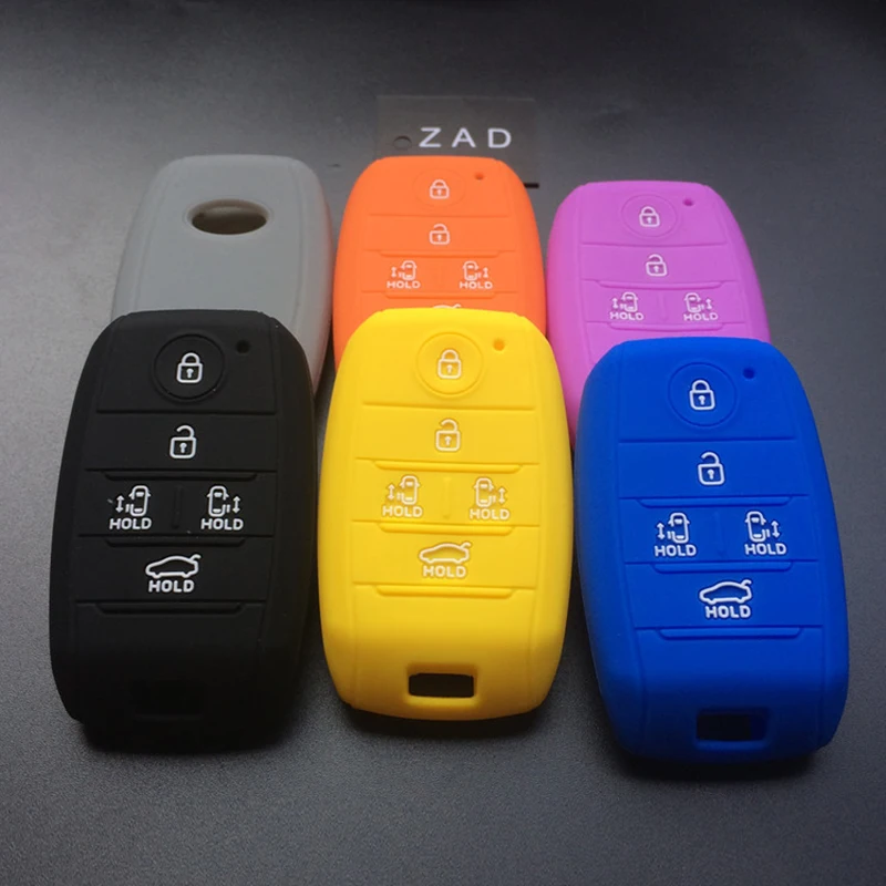 ZAD 5 кнопок умный пульт дистанционного ключа чехол силиконовый резиновый