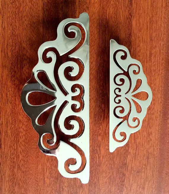 2 &quot3 75&quot Большой Комод/выдвижной ящик ручки зеркальные Серебристые