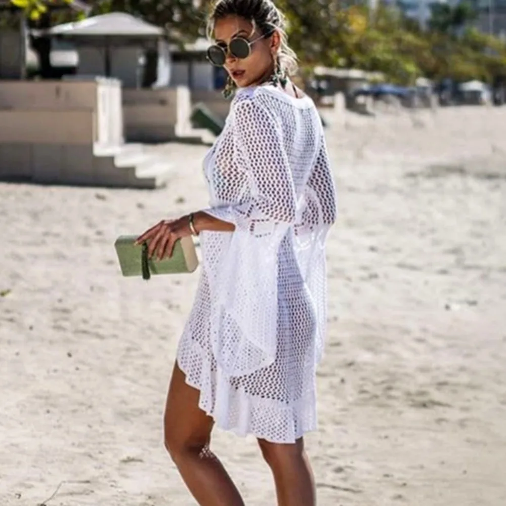 Женские открытые с расклешенными рукавами талией купальники купальный костюм