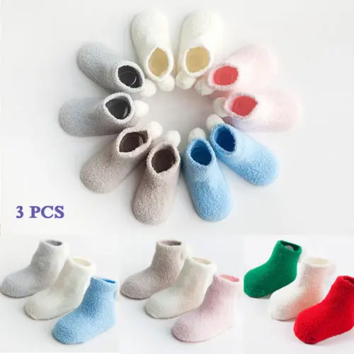 2018 мягкие пушистые рождественские носки для маленьких мальчиков и девочек