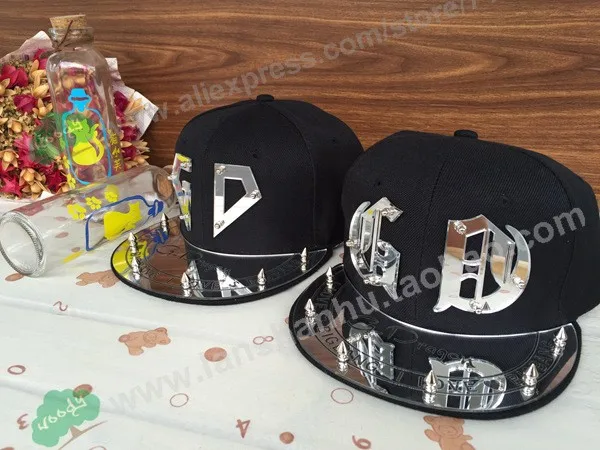 Модная корейская модная крутая GD Bigbang g-dragon Шипы Заклепки Kpop 3D акриловая шляпа бейсбольная Кепка в стиле хип-хоп Регулируемая Кепка