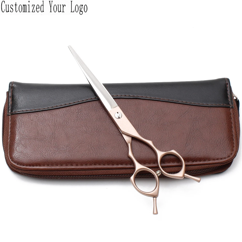 7 &quot440C Подгонянные лого розовое золото принадлежности для щенков ножницы