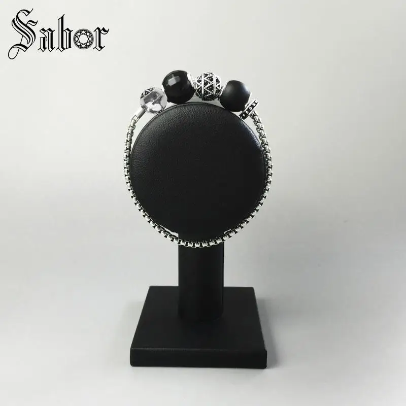 Женский браслет звеньевая цепь Черный Зигзаг K с серебряной цепочкой новинка 2020