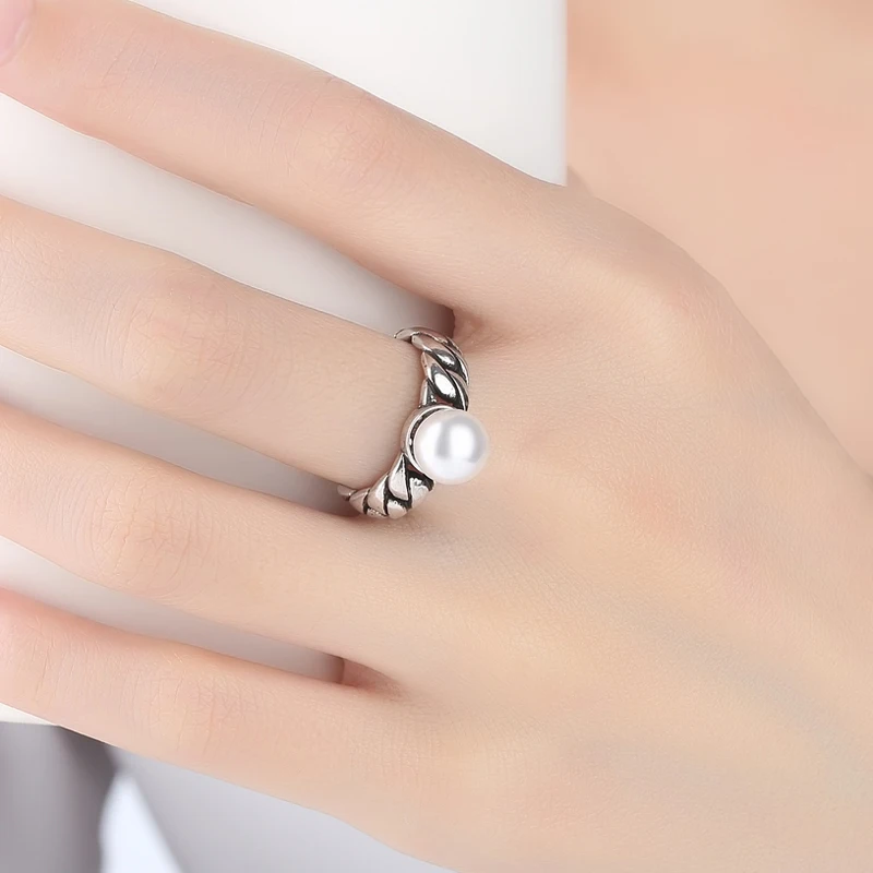 До сих пор украшают e жемчужное кольцо открытие перста Южная Корея женский