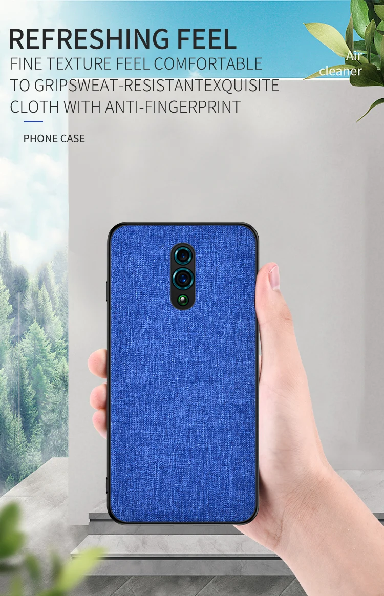Чехол из мягкой ткани для OPPO Reno, жесткая задняя крышка из поликарбоната для OPPO realme 5 Pro Reno 2 Reno Z 2Z 10x zoom, чехол, деловой чехол, Funda