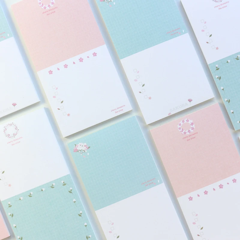 Domikee Милый Мультфильм Cherry blossom тема Офис Школа memo pad набор канцелярские принадлежности, конфеты студентов блокнот, 30 шт