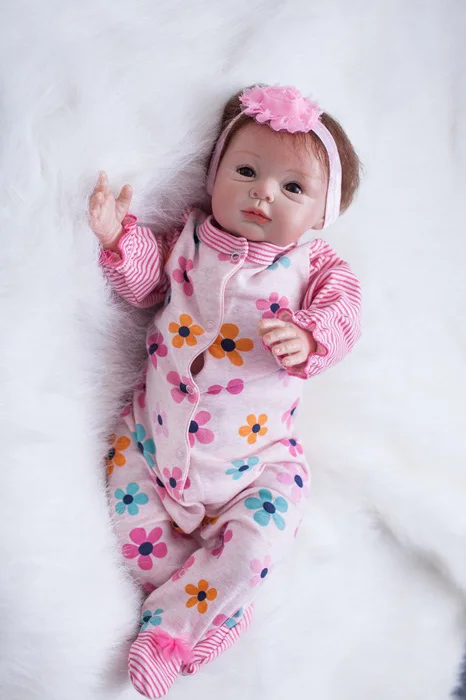 55 см очаровательны младенцев Reborn Baby Doll в розовая одежда реалистичные мягкие