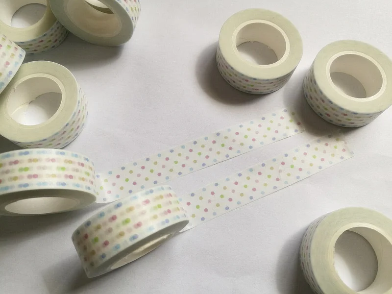 1 5 см кавайная цветная волнистая точечная васи лента сделай сам украшение