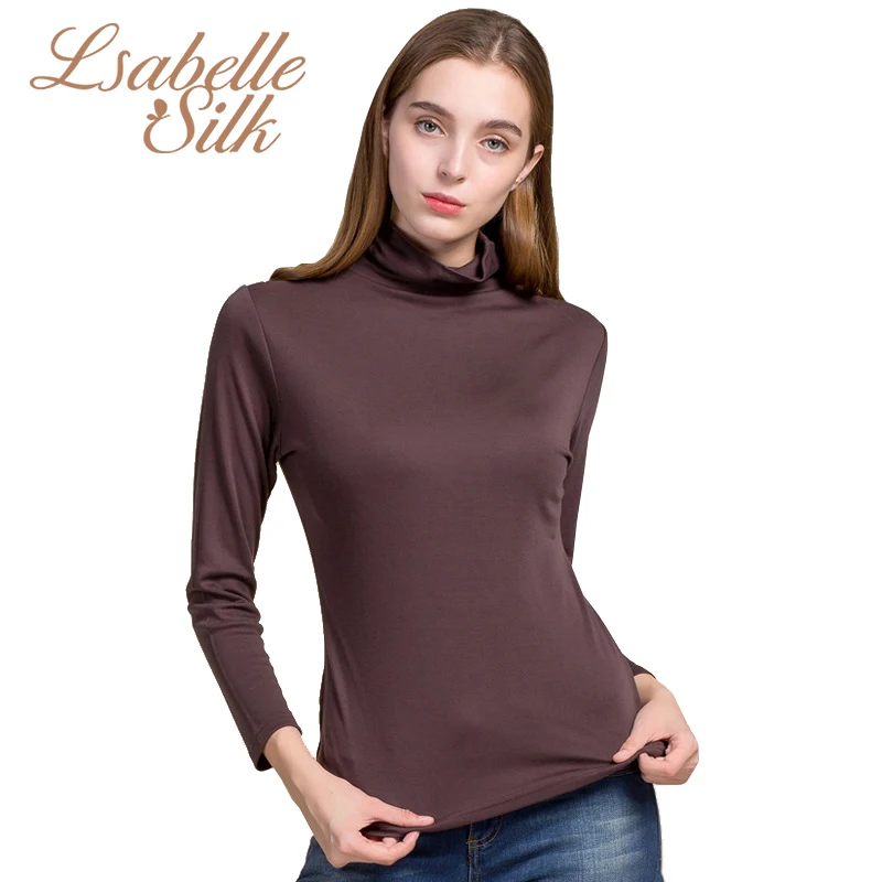 Sweater merino wool women 70% Wool 30% Silk Pullovers knitted Soft sweaters Turtleneck pullover jumper winter thermal tops | Женская
