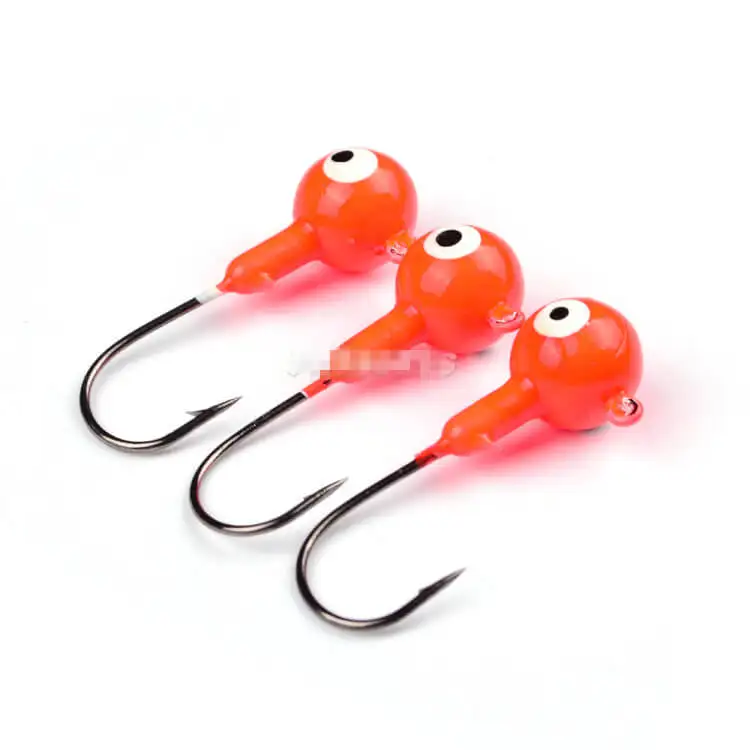 50 шт. мягкий червь бас джиг Крючки свинцовая головка рыболовный крючок