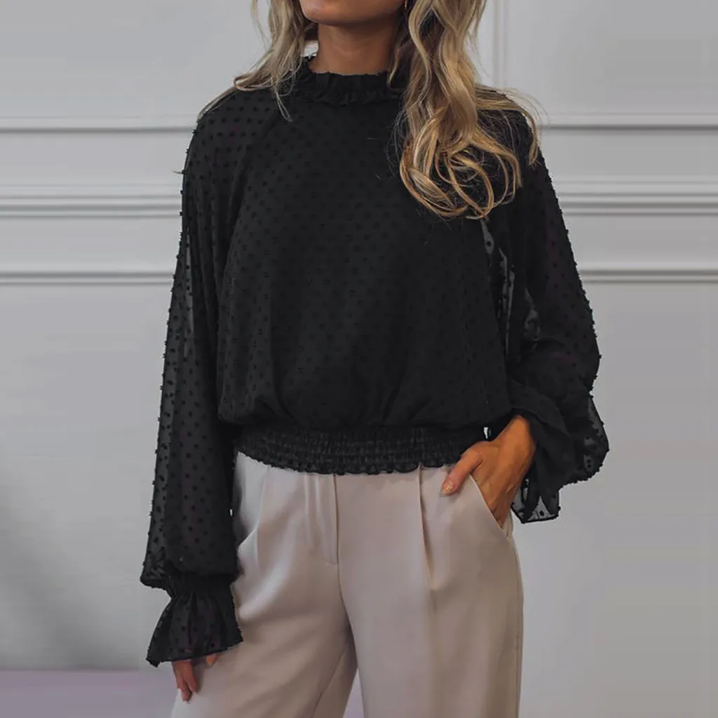 Женская льняная блузка с вышивкой элегантная офисная оборками женская блуза v