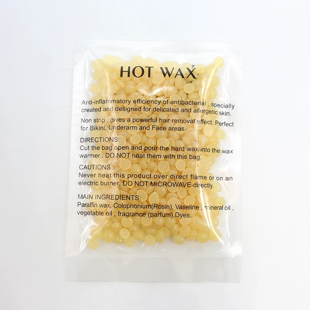 Натуральный Медовый вкус бразильский удаление волос твердый воск бобы 50 г/пакет