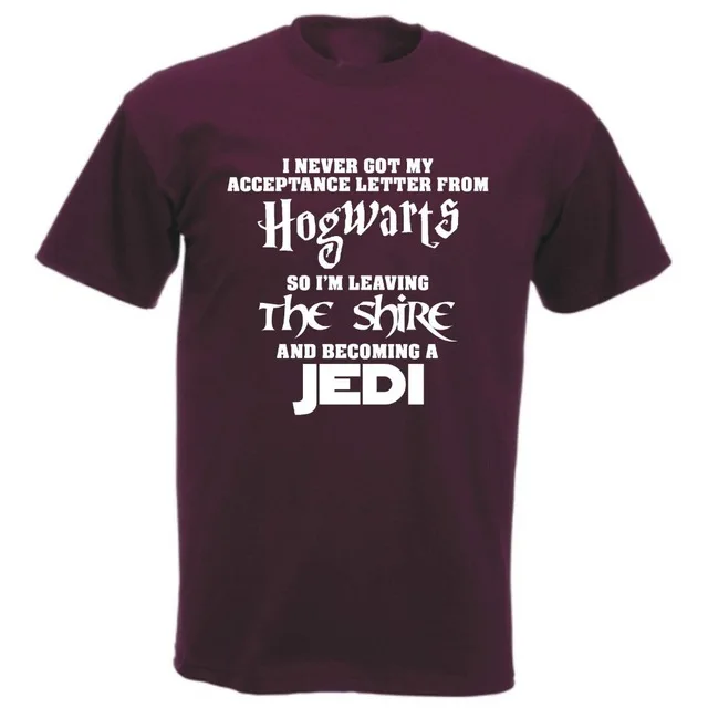 

Funny T-shirts Women Men Hogwarts Lord of The Rings Jedi Stars Wars the Hobbit T-shirt Lotr Tshirt Summer Cotton Tops Tee Shirt