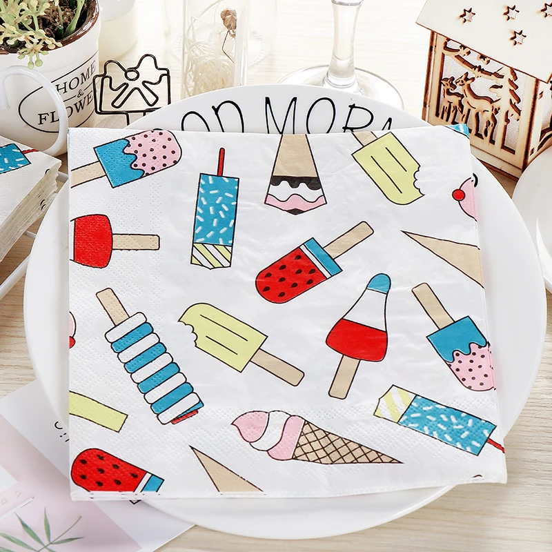 Декупаж Свадебный сервировочный стол бумажные салфетки элегантная ткань милое