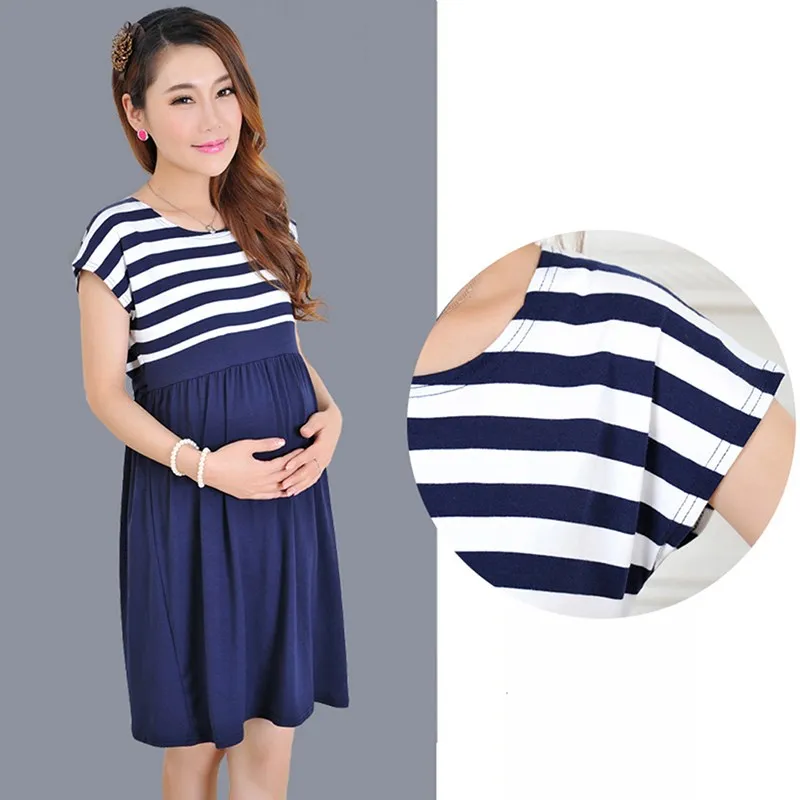 Hengsong 2018 New Pregnant Women Cotton Comfortable Dress Large Size Women's Tide Mom Summer 717564 | Женская одежда