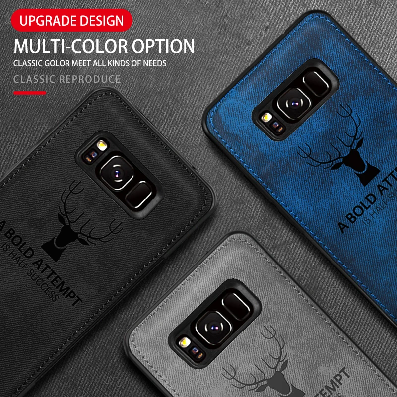 Cloth deer case for samsung galaxy S10 plus lite light S10e on A9 A8 A7 A6 J7 J6 J5 J4 J3 pro 2018 Shockproof |