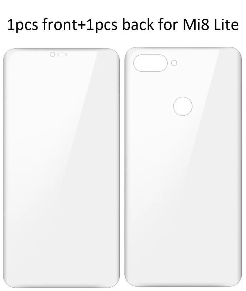 1pcs front 1pcs back Imak Гидрогелевая пленка 3 III для Xiao mi 8 mi 8 Se Lite Pro Explorer задняя Передняя Задняя Защитная Прозрачная Олеофобная пленка - Цвет: 1pcs front 1pcs back