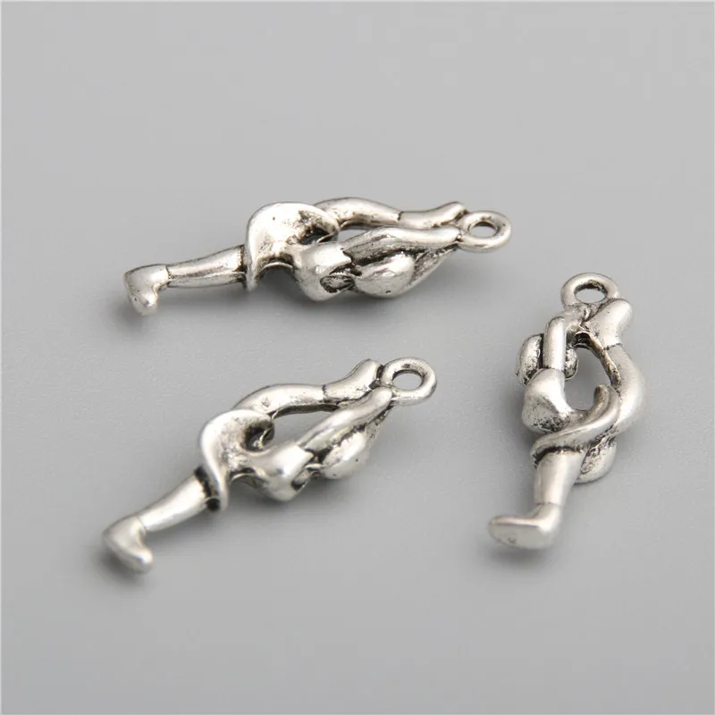 30 шт Серебряный цвет гимнастические украшения Подвески для девочек гимнастская