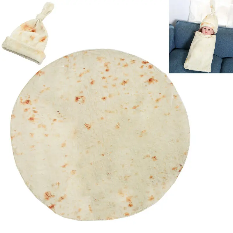 E 85CM Горячее предложение тортилья Burrito Одеяло пледы Обёрточная бумага Одеяло 85/122/152 см пшеничной лепешке Одеяло пиццы Одеяло - Цвет: E 85CM