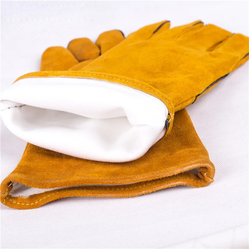 Новые сварочные перчатки из воловьей кожи, электросварочные защитные перчатки, пожарная высокотемпературная защита, безопасность на рабочем месте