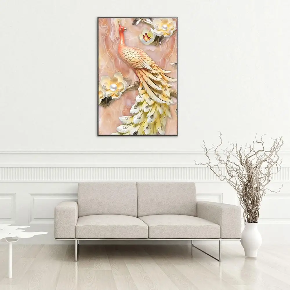 Павлин настенный художественный Декор для спальни сделай сам красивая картина