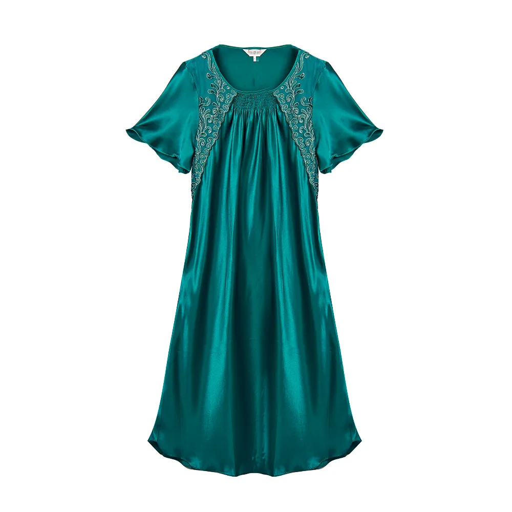 100% шелковое пижамное платье из натурального шелка шармёз Новинка Превосходное