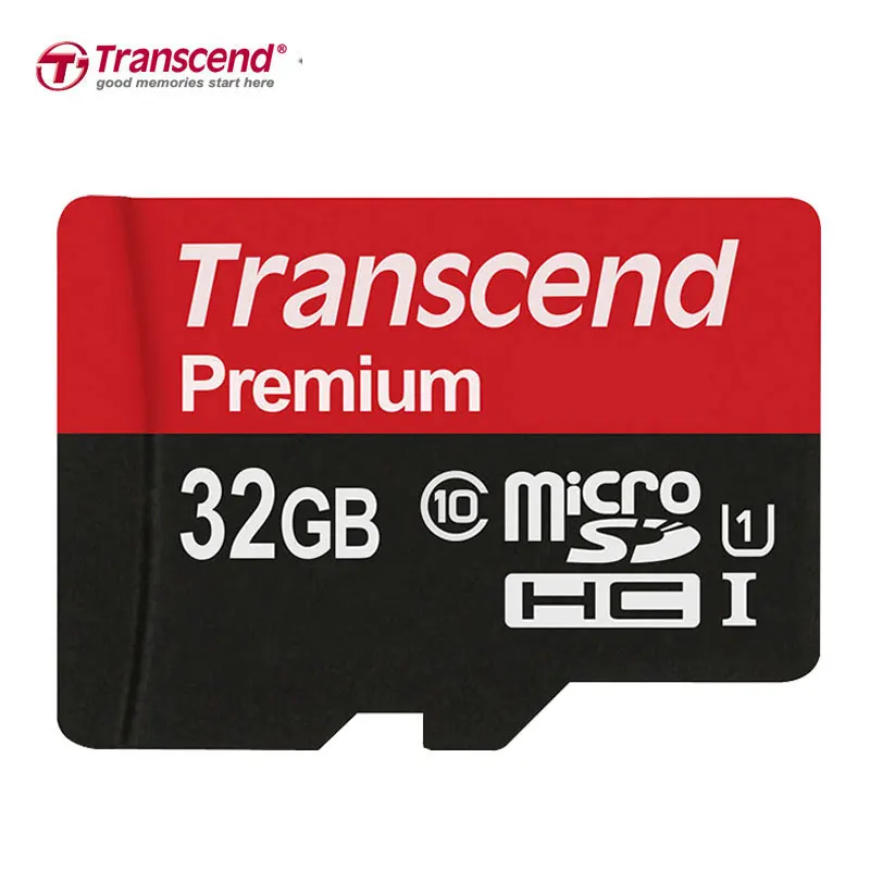 Оригинал Transcend 16 ГБ 32 64 Гб MicroSD MicroSDHC MicroSDXC Micro SD карта SDHC SDXC чтение 90 МБ/с./с класс 10