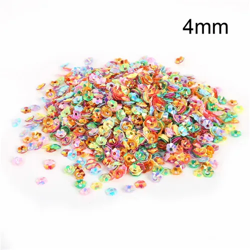 4mm Mixed Color 4-10 мм яркие белые 3D Блестки для скрапбукинга свадебные художественные украшения DIY Швейные аксессуары - Цвет: 4mm Mixed Color