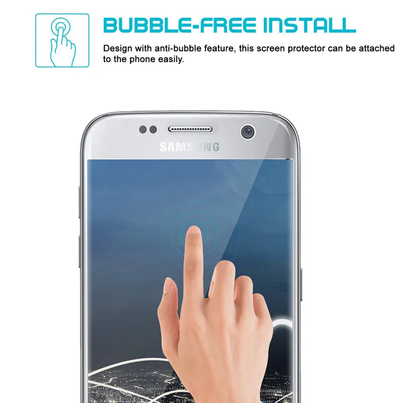 Для Samsung Galaxy S7 Edge S6 Plus 3D полное покрытие закаленное стекло прозрачная защитная