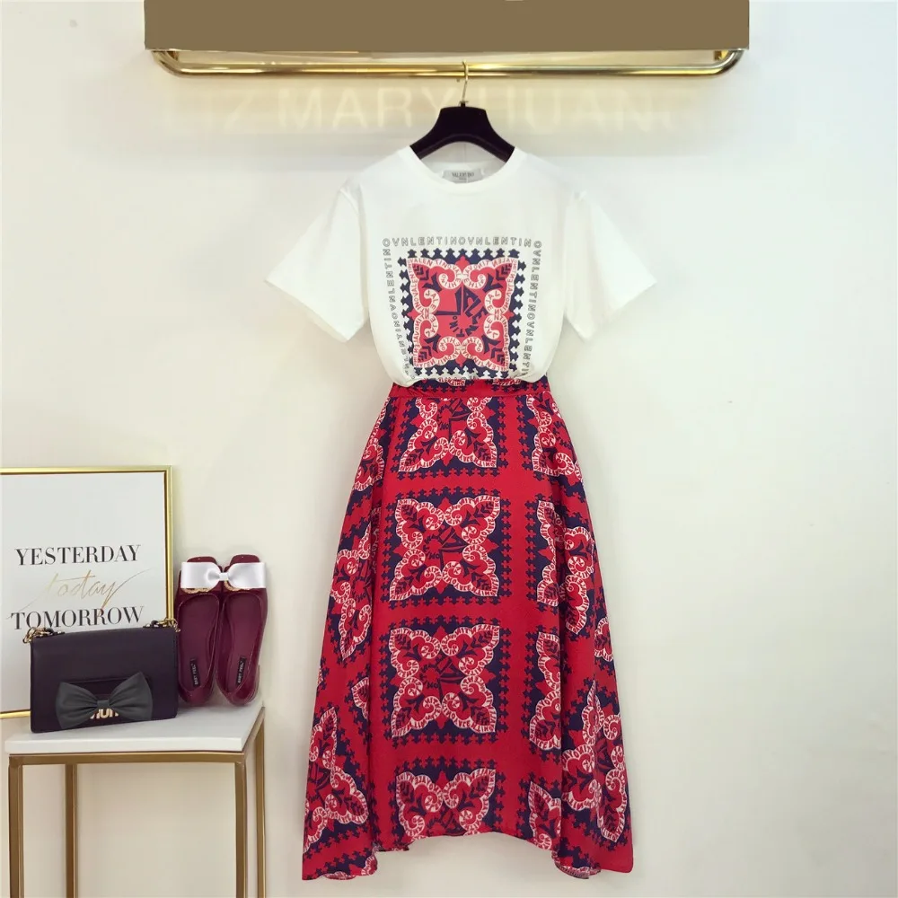 2019 летняя модная женская Повседневная футболка с круглым вырезом и принтом в