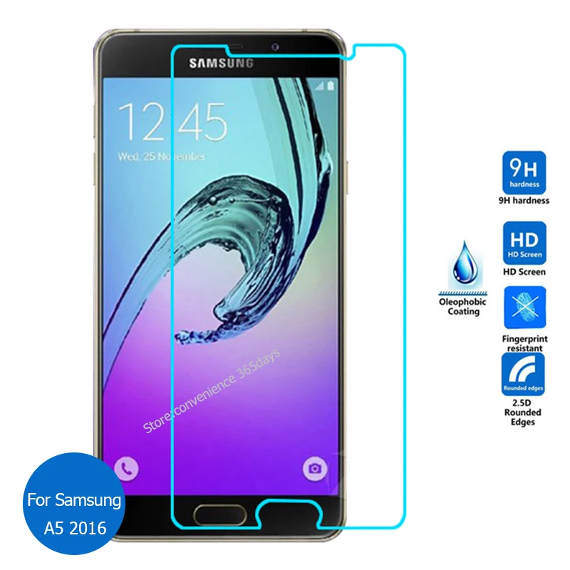 2 шт. закаленное стекло для Samsung Galaxy A5 2015 2016 2017 защита экрана на A 5 500F 510F 520F SM A500F A510F