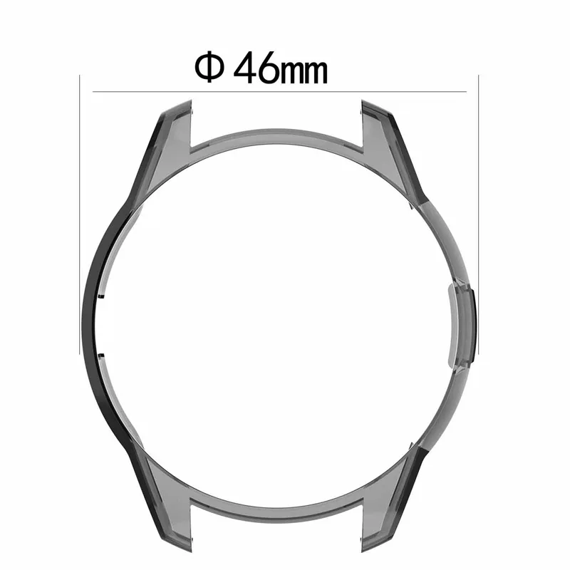 Прозрачный чехол с рамкой 42 мм/46 мм защитный для Samsung Galaxy Watch NK-Shopping | Электроника