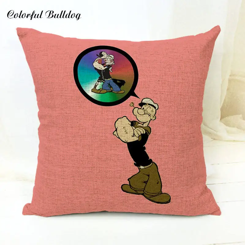 Наволочка с принтом из мультфильма анимация Popeye Ariver Pluto Spinach Letters домашняя спальня диван офис открытый автомобиль Декор белье Travesseiro - Цвет: 23