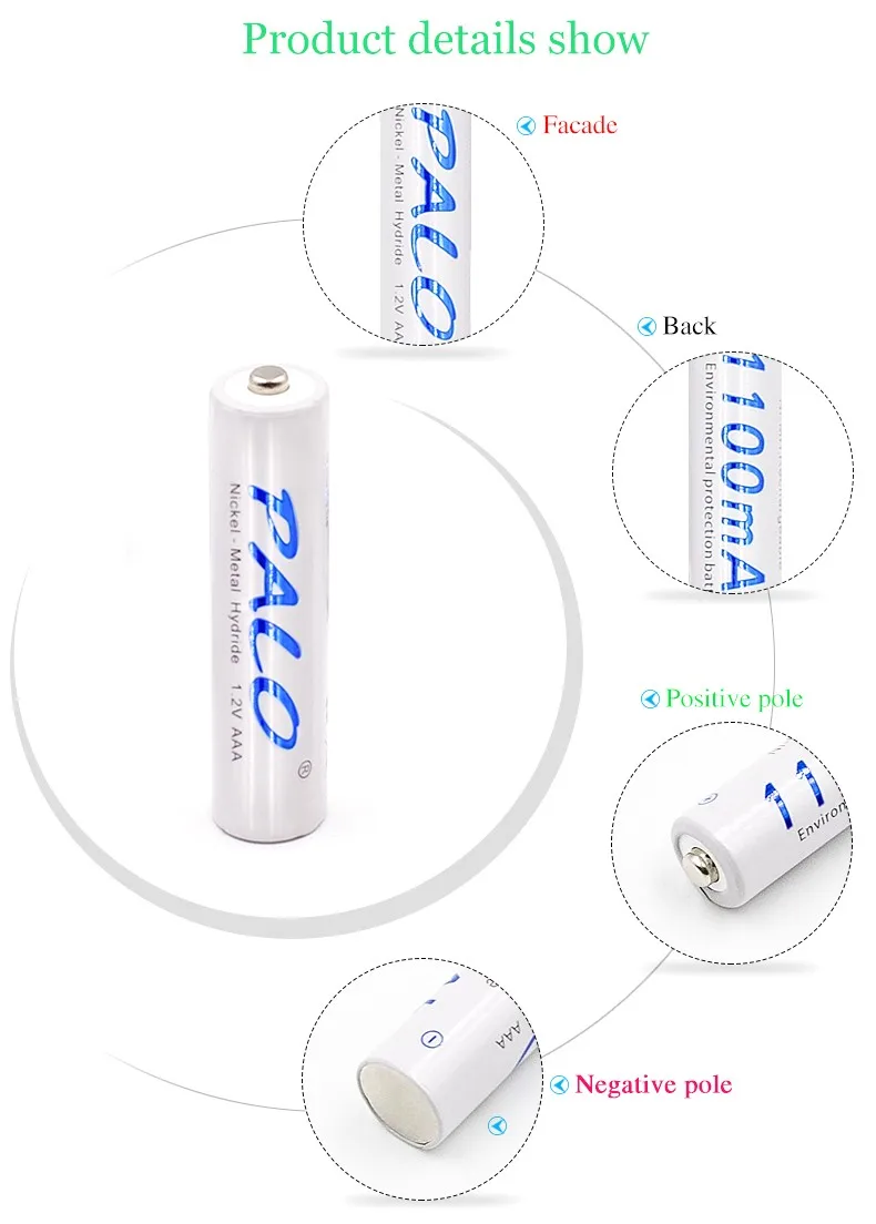 8 шт 1100mAh 1,2 v AAA перезаряжаемая батарея для Светодиодный светильник для размещения игрушек батарея для камеры MP3 mp4 микрофон