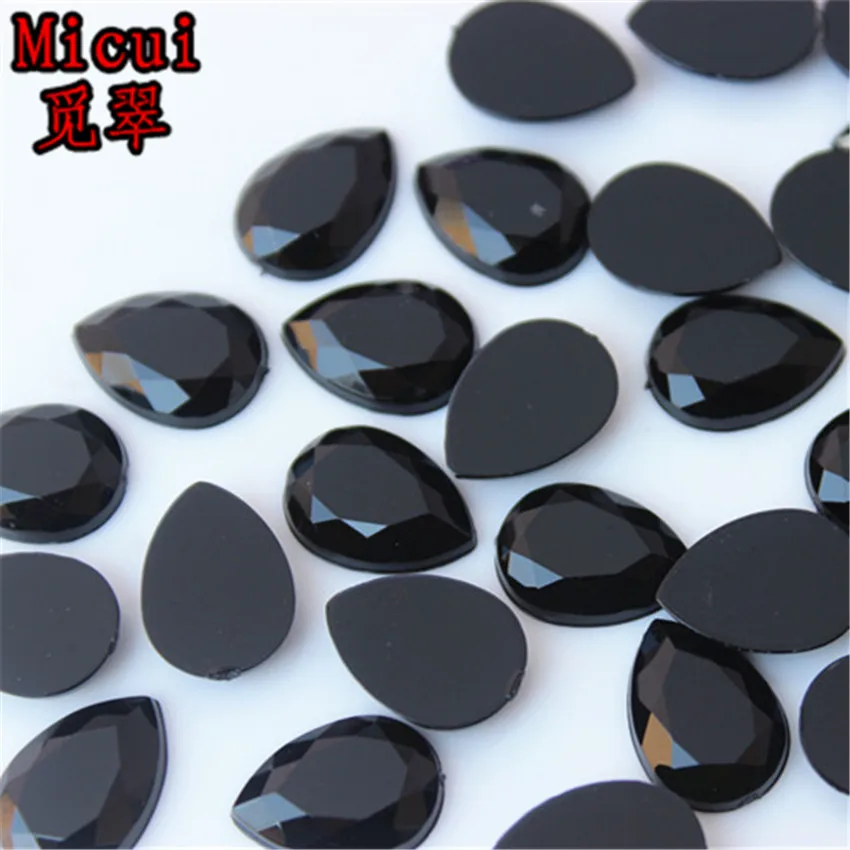 Micui 100 шт. 10*14 мм хрустальные стразы с плоским основанием акриловые Необычные