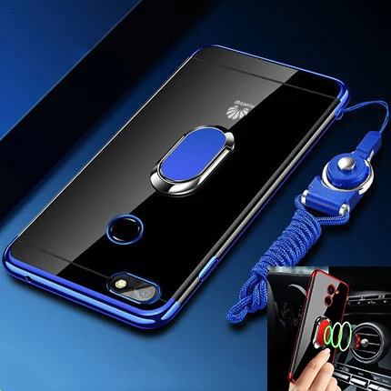 Huawei P умный чехол ТПУ силикон Бампер анти-шок мягкое покрытие Магнитный держатель чехол для телефона s чехол для huawei P Smart Z