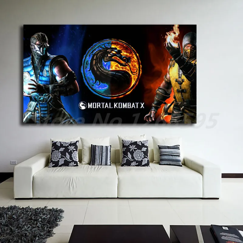 Обои Mortal Kombat Vs Scorpion HD настенные художественные плакаты на холсте принты картины
