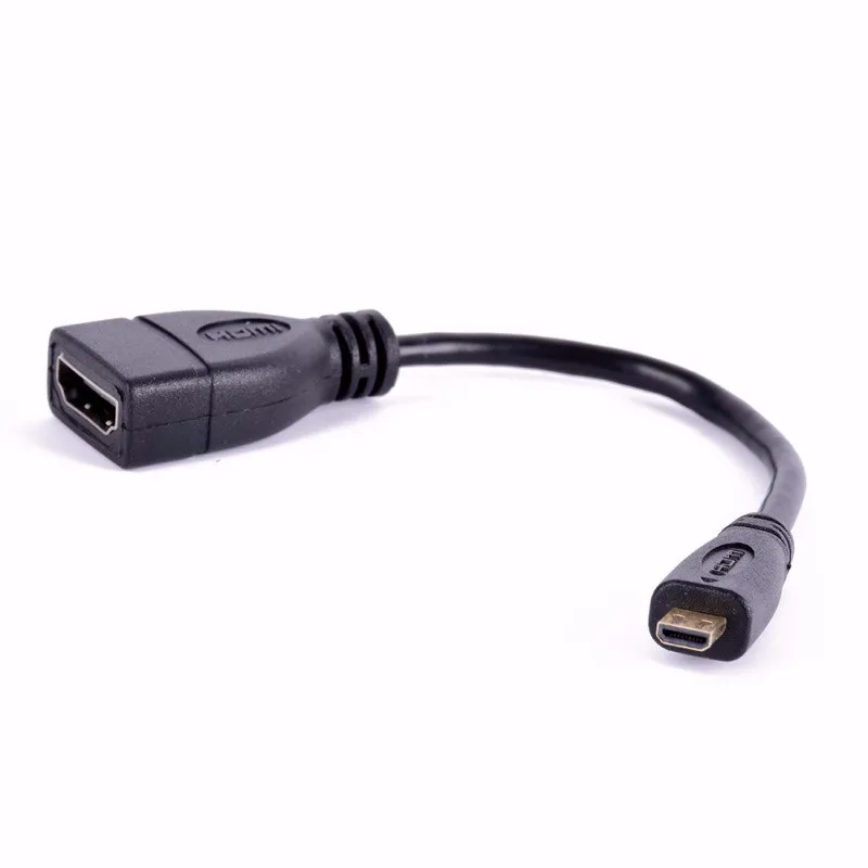 Высокоскоростной HDMI Мужской к HDMI Женский конвертер адаптер Micro HDMI Тип D к HDMI для 1080P HDTV PC адаптер для ноутбука