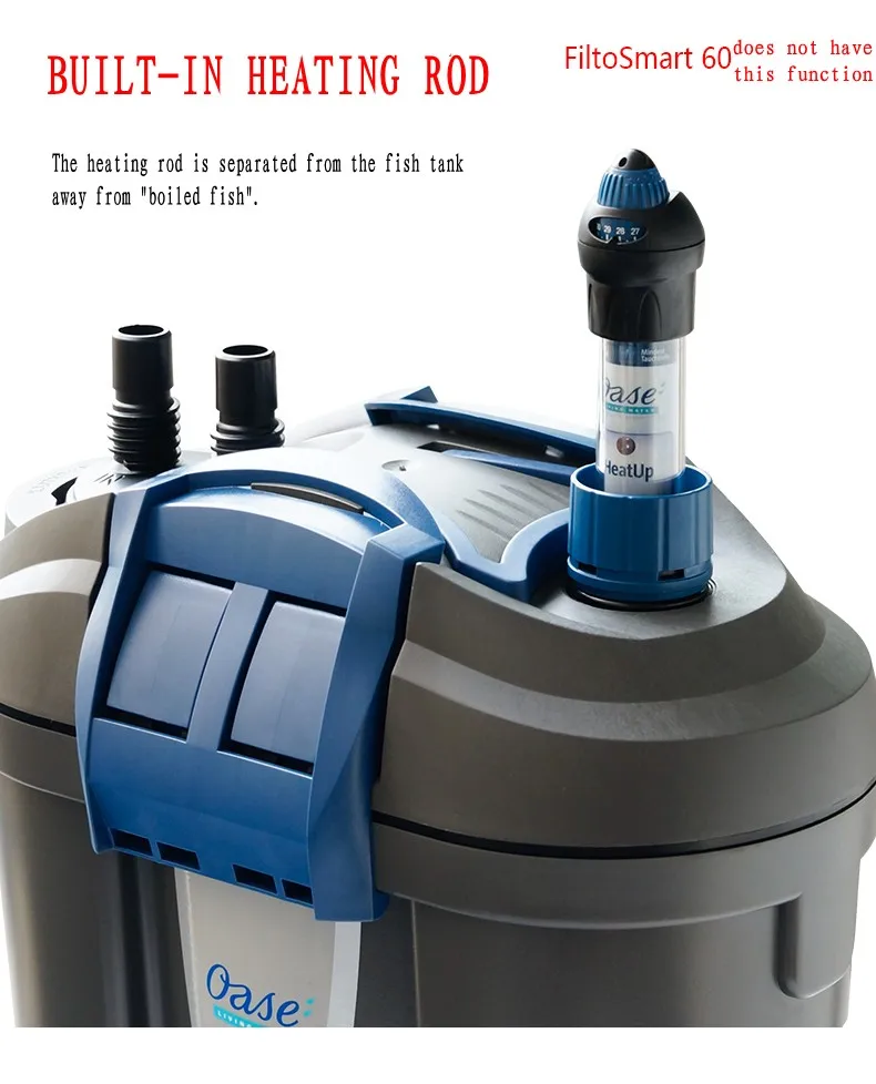 Германия oase FiltoSmart THermo-100/200 фильтр резервуаров для рыб бочка внешний цилиндр Внешний фильтр с нагревательным стержнем