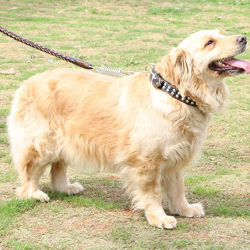 Ошейник для собак с шипами сверхмощный тренировочный ошейник из черной кожи