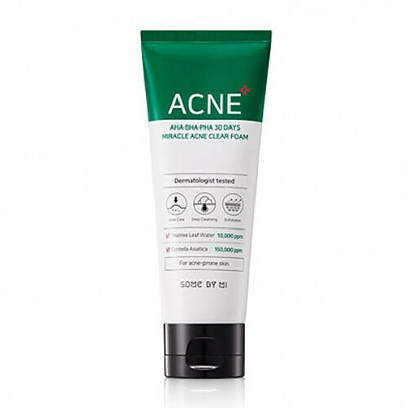 Некоторые MI ана BHA ПГА 30 дней чудо Acne Clear пены 100 мл для удаления угрей акне