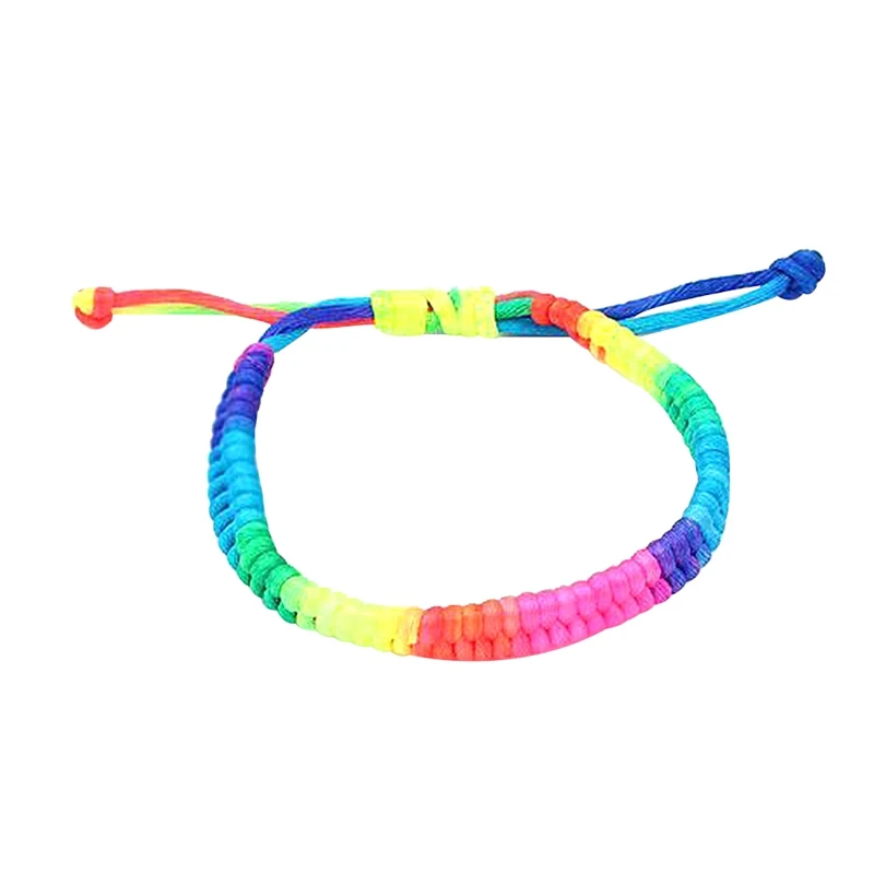1 шт. новый привлекательный Регулируемый Радужный флуоресцентный плетеный