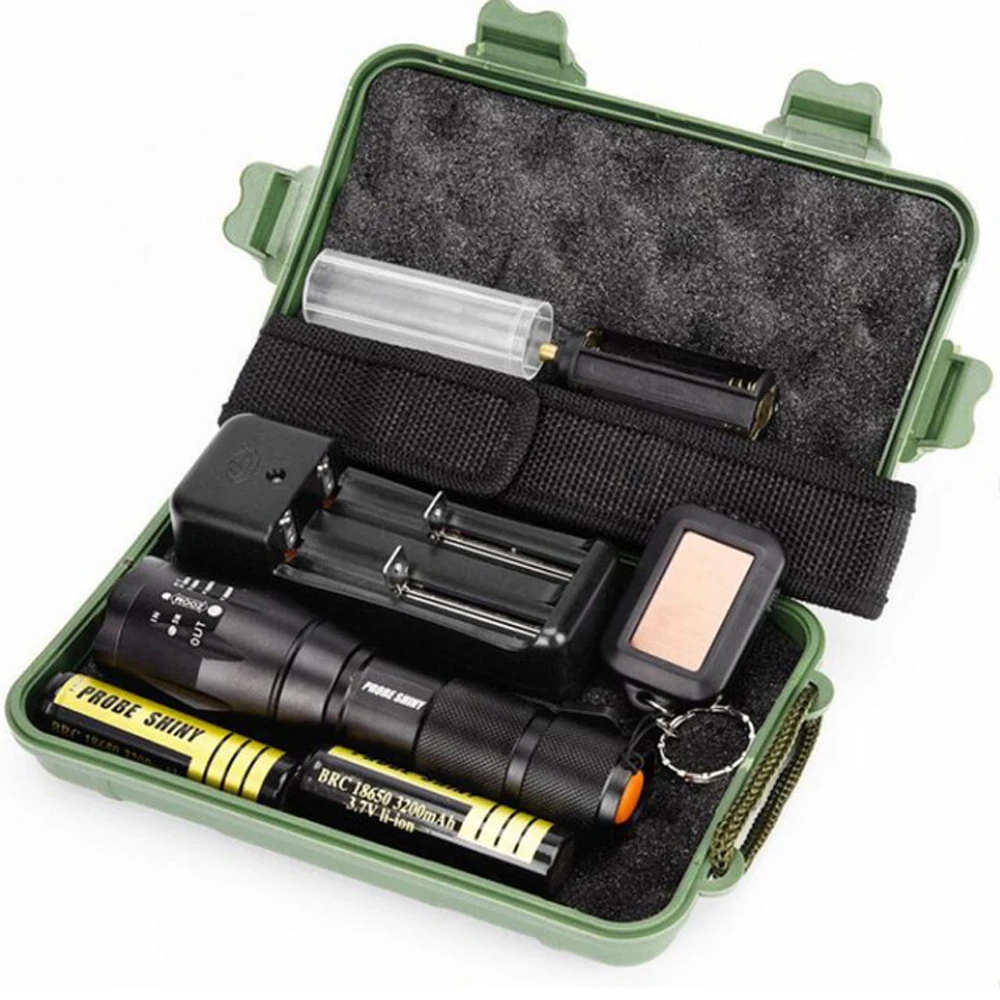 Охотничий лазерный светодиодный фонарь тактический 10000 лм T6/L2/V6 масштабируемый с