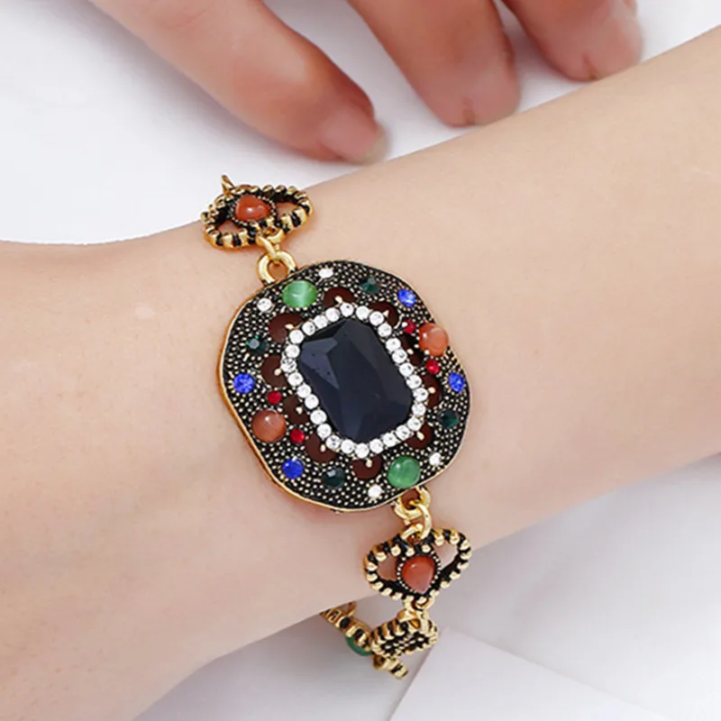 Cristal cuatro pulsera bragalete para las mujeres perlas con clero mano encanto exagerado calidad | Украшения и аксессуары