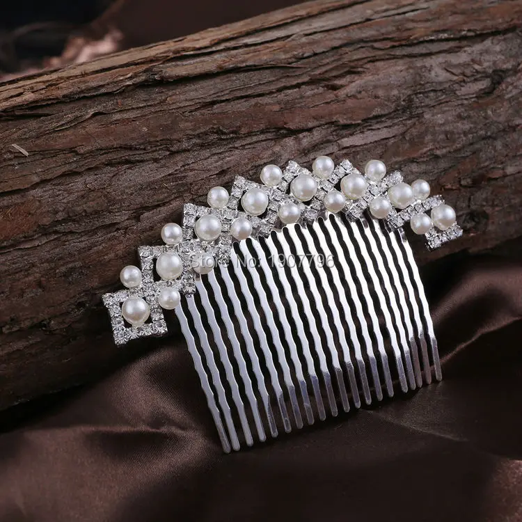 Красивая Цветочная свадебная тиара сверкающая Серебряная жемчужина из