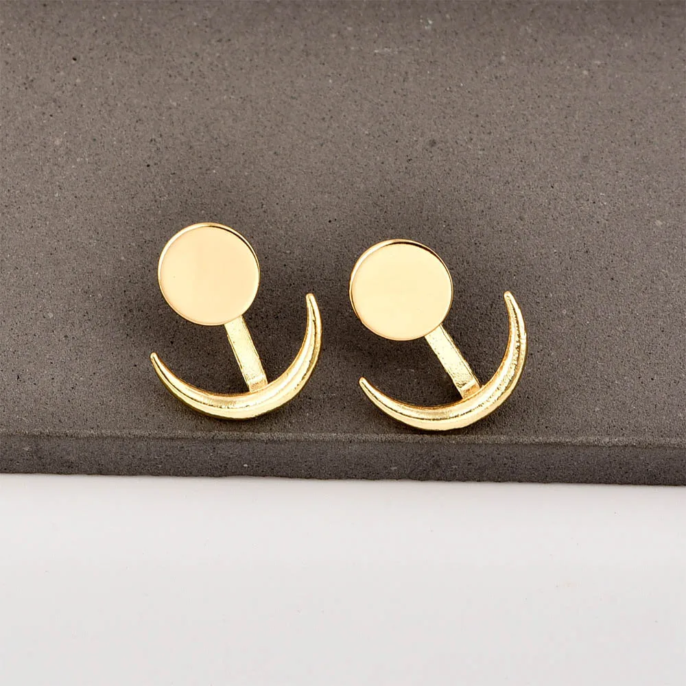 Серьги гвоздики VIVILADY женские из сплава милые маленькие серьги золотого цвета в