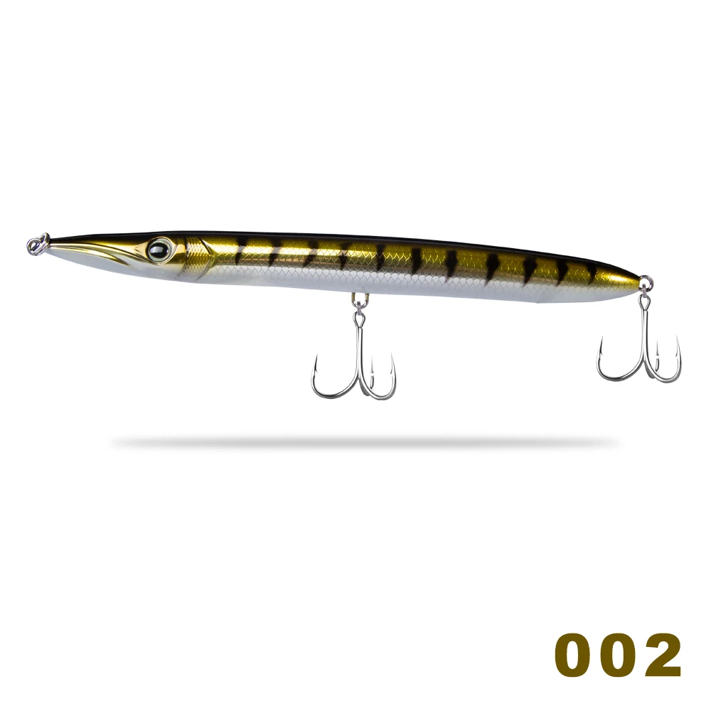 002 (190mm 32g) Hunthouse приманка barracuda приманка 190 мм 32 г Длинные литые карандашные наклейки для рыбалки leerfish и bluefish topwater приманки - Цвет: 002 (190mm 32g)