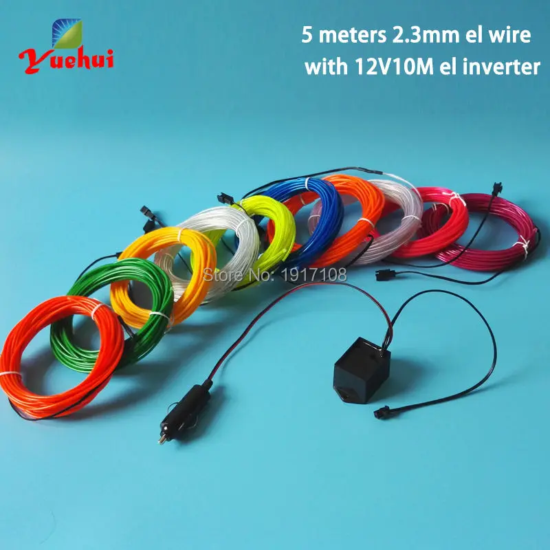 Инвертор неоновый гибкий с холодным светом 2 3 мм 5 м 10 цветов 12 В постоянного тока |