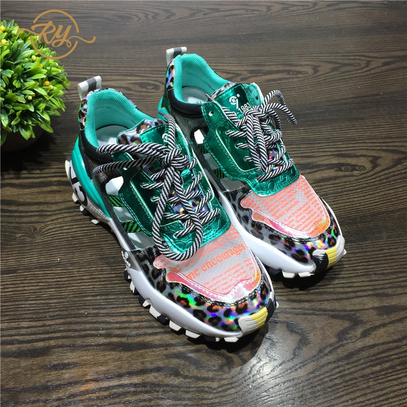 RY RELAA женские кроссовки 2018 модные на танкетке повседневная обувь из натуральной