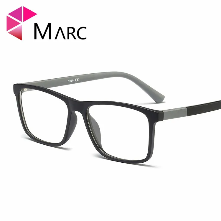 MARC New Для мужчин TR90 кадр очки 2019 Модные мужские смолы прозрачные линзы Стекло